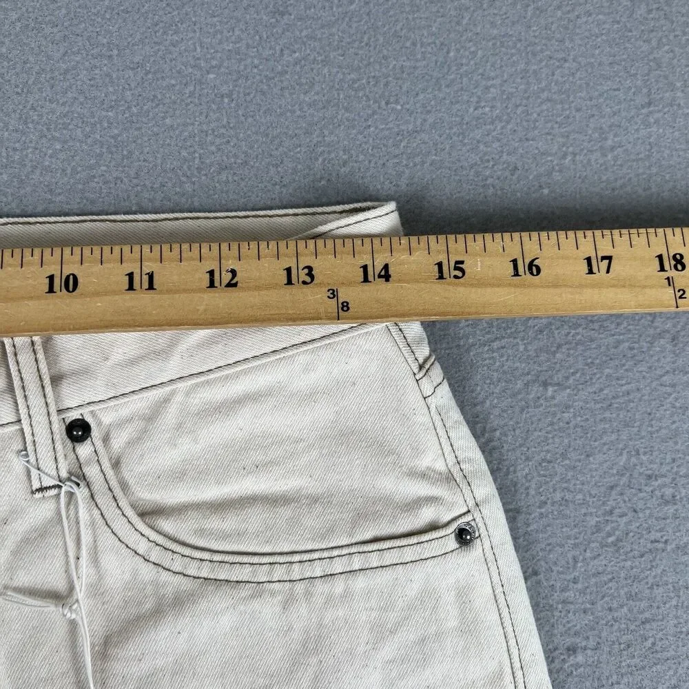 NWT Saturdays NYC Charlie Skinny Slim Natural Beige Mid Rise Denim Jeans 29x32‎